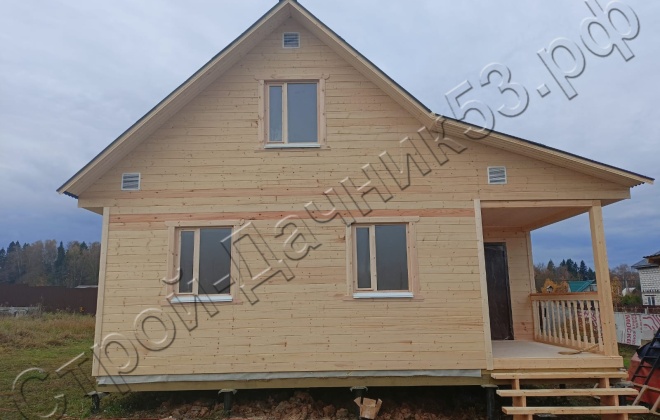 1 Каркасно-щитовой дом  Д-125,  6х8м, 75 М², Московская область, Клинский район, деревня Соголево. (1)